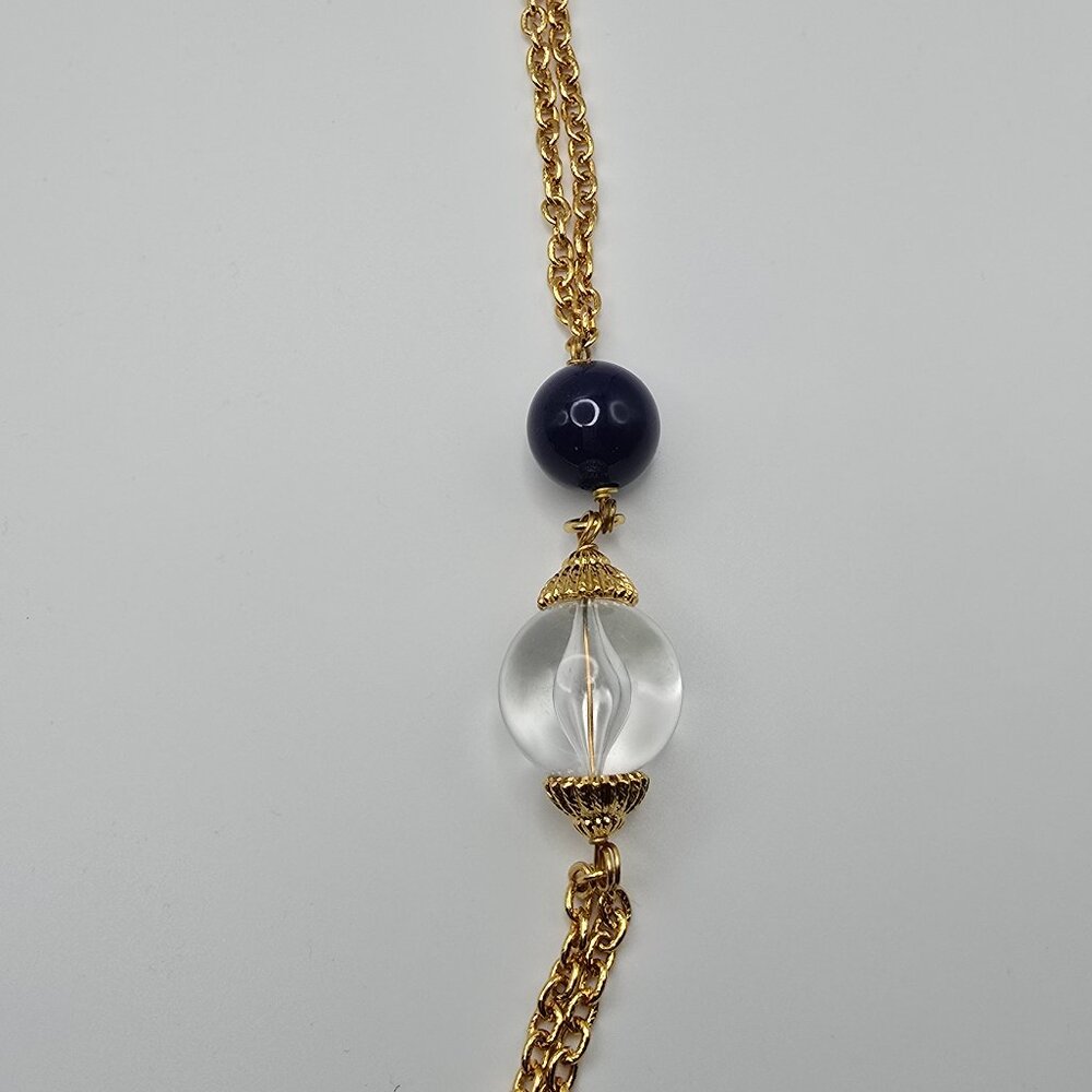 Vintage Ben Amun Gold and Bead Long Necklace - Picture 2 of 4
